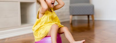 Little girl on the potty
